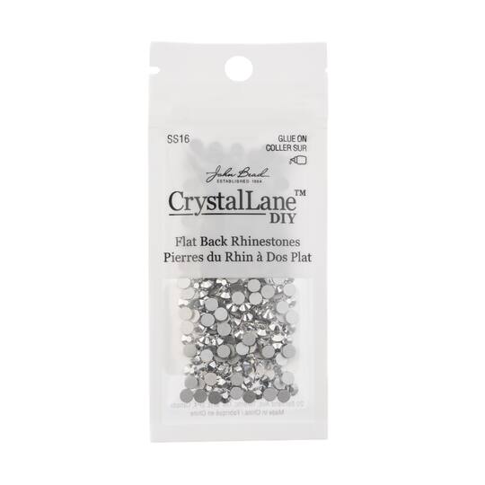 John Bead Crystal Lane SS16 Metallic Glass Round Flatback Rhinestones